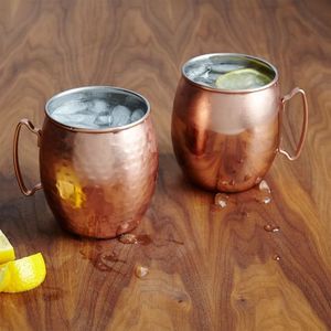 Elegantes Tazas de Cobre para Moscow Mule, Clásicas Tazas Martilladas Hechas a Mano para Cócteles, Accesorios para Bar, Restaurante y Fiestas - Product Image 1