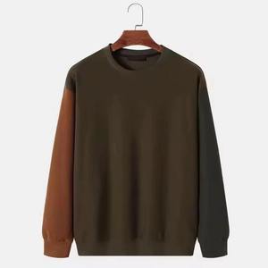 Sweat-shirt pour hommes à empiècements, en molleton de coton personnalisé, marque privée, fabricant de vêtements en gros, fournisseur de vêtements en vrac USA UE - Product Image 1
