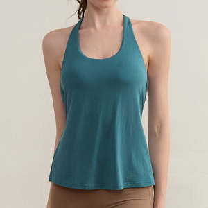 Débardeur en toile respirant sans manches pour femme, coupe ajustée, avec boutons sur le devant, style uni, idéal pour l'été - Product Image 2