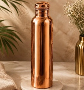 <b>Copper</b> Eco-Friendly Water <b>Bottle</b> with Lid for Everyday <b>Drinking</b> Home Office School Gym Travel Fitness Outdoor Use - Product Image 5