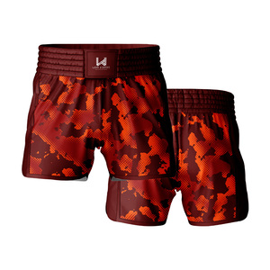 Custom Men's <b>Polyester</b>/Nylon Lightweight Breathable Quick Dry Boxing Training Muay Thai MMA <b>Shorts</b> - Product Image 3