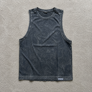 OEM Custom Men's Oversized Mineral Wash <b>Tank</b> <b>Top</b> Heavyweight Blank Muscle Tee Wholesale Blank Heavyweight Gym Singlet - Product Image 1
