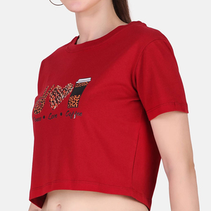 T-shirt court décontracté pour femme, 100 % coton, coupe classique, séchage rapide, respirant, prix abordable, personnalisable en usine OEM - Product Image 5