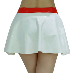 Jupe mini plissée en PU taille haute pour femme, couleur unie, brillante, sexy, à porter toute l'année - Product Image 6