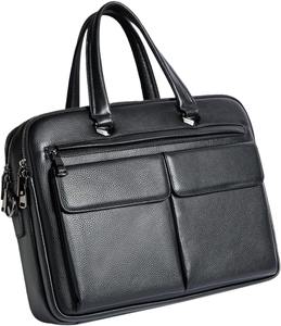 Sac messager en cuir noir pour homme, sacoche pour ordinateur portable 15 pouces, sac de travail professionnel, sac à bandoulière pour ordinateur, sac de bureau USA - Product Image 1