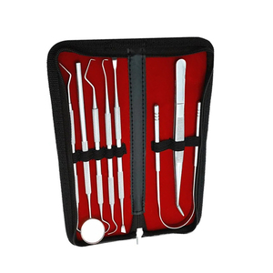 Professional 7-Piece Pet Dental <b>Tooth</b> Scaler Set Stainless Steel Manual <b>Teeth</b> Cleaning Tools <b>Scraper</b> Oral Hygiene Kit - Product Image 2