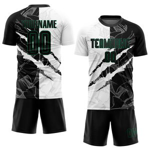 Uniforme de Fútbol Premium Verde Neón y Negro, Conjunto de Camiseta de Fútbol con Corte Atlético - Product Image 5