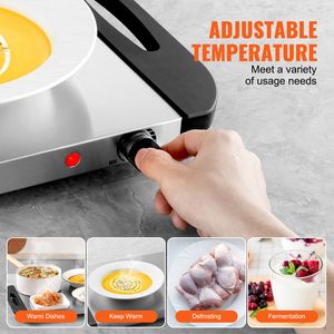 Vassoio Riscaldante Elettrico Portatile in Acciaio Inox con Controllo Manuale della Temperatura Regolabile per Riscaldamento Cibo Buffet - Product Image 3