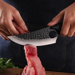Cleaver Hammer <b>Boning</b> <b>Knife</b> Steel Wood <b>Handle</b> OEM for Sheep Brisket Slaughter Meat Butcher Forged Serbian Chopper - Product Image 3