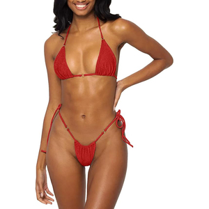 Sporty Bikini Set Racerback Zip Front Top Mesh Insert High Cut Full Coverage Bottom Compression Fit Medium Support Breathable - Product Image 1