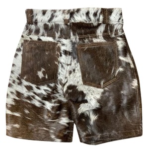 Shorts en cuir de vachette pour hommes, cuir véritable de qualité supérieure, style streetwear décontracté, élégant, durable, coupe ajustée, bas de tenue d'été - Product Image 3