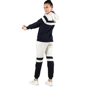 Conjunto Deportivo Informal con Capucha para Mujer, Talla Grande, para Fitness, Deportes, Correr, Color Negro y Blanco Sólido, Invierno, Dos Piezas - Product Image 5