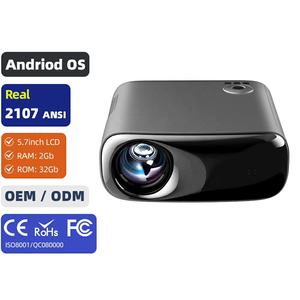 โปรเจคเตอร์พกพา Android รุ่นใหม่ล่าสุด Mini AKEY9S ความละเอียด 1080P 4K ฉายภาพได้ 200 นิ้ว โฮมเธียเตอร์ที่ดีที่สุด สมาร์ททีวี เกมส์ ความสว่างสูง รองรับ WIFI Bluetooth OEM - Product Image 1