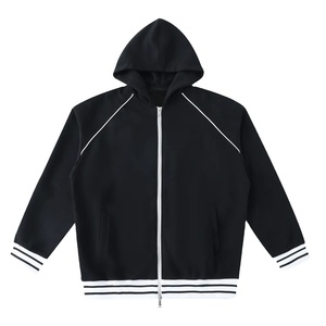 เสื้อฮู้ดดี้ผ้าคอตตอนผสมโพลีเอสเตอร์ ขายส่ง สตรีทแวร์ ไซส์ใหญ่ ยูนิเซ็กส์ ทรงโอเวอร์ไซส์ ไหล่ตก สไตล์ลำลองสำหรับผู้ชาย แบบเรียบ - Product Image 1