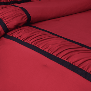 7-Piece Microfiber <b>Comforter</b> <b>Set</b> with Ruffle and Patchwork Premium Bedding Collection - Product Image 4