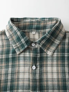 Chemise à carreaux décontractée pour homme, boutonnée, manches longues, en coton doux et respirant, confortable, mode quotidienne, vente en gros, personnalisable - Product Image 3