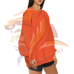 เสื้อสเวตเชิ้ตผู้หญิงแบบสวมใส่สบาย ระบายอากาศได้ดี ดีไซน์ใหม่สำหรับฤดูหนาว  แบบโอเวอร์ไซส์  ถักนิตติ้ง - Product Image 6