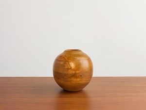 Handmade Modern Round Wooden Flower <b>Vase</b> Tabletop Decor for Home Office Hotel Gift - Product Image 1