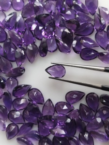 Natural African Amethyst 8x5MM Pear Cut Purple Best Quality Loose Gemstone for Jewelry Making - Product Image 4