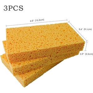 Spugne Naturali in Cellulosa JK SP T22 Grandi 6 X 3.6 X 0.9 Pollici per Lavaggio Piatti, Pratiche Spugne da Cucina, Confezione da 6 - Product Image 2