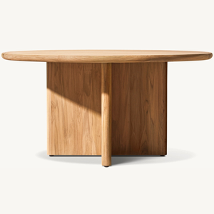 Muebles de mesa redonda hechos de madera de teca de buena calidad con diseño moderno, aptos para uso en exteriores y duraderos. - Product Image 3