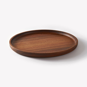 Natural Lightweight Wood <b>Snack</b> <b>Plates</b> with Custom Logo Sustainable Natural Design Wooden Serving Dishes By UO INDIA - Product Image 3