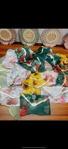 Elegant Floral Organza Gift Envelopes with Intricate <b>Gota</b> Patti Lace Borders Set of Handcrafted Decorative Potli Bags - Product Image 2
