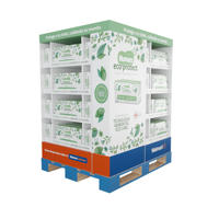 Présentoirs en carton ondulé pour palettes, présentoirs pour chemises, présentoirs pour jupes, présentoirs en carton personnalisés pour palettes