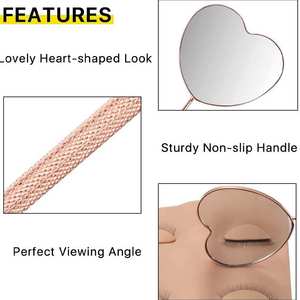 Professional Handheld Stainless Steel High Quality Durable Eyelash Extension Tools <b>Makeup</b> <b>Mirror</b> for Professional Salon Use - Product Image 3