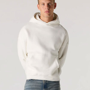 Men's Winter Pullover Hoodie 100% Cotton Fleece Fabric 220g-550g Customizable Printed Design Kangaroo Pocket No <b>String</b> - Product Image 6
