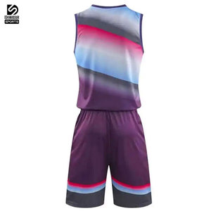 Nouveaux ensembles d'uniformes de basketball par sublimation, service OEM, vêtements de sport, ensemble maillot et short de basketball pour l'entraînement, 100% polyester - Product Image 3