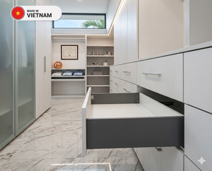 Cajón Metálico Delgado de Extensión Total para Muebles Modernos de Vietnam, con Movimiento Suave y Cierre Suave para Uso en Cocina - Product Image 2