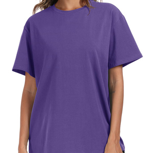 Camiseta Casual Oversize para Mujer, 100% Algodón Grueso y Transpirable, Tallas Grandes para un Ajuste Cómodo, Calidad Económica con OEM - Product Image 4