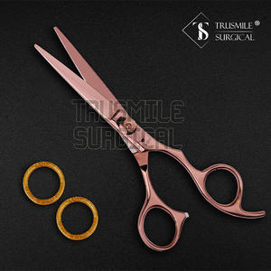 Venta al por mayor de alta calidad de oro rosa de acero inoxidable tijeras de peluquero Punta de hoja afilada corte de pelo esencial - Product Image 2