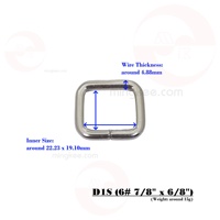 MING KEE METAL 22mm sac à main sac accessoires en métal sangle tissu sangle utiliser rectangulaire carré métal fil fer boucle anneau