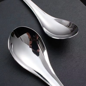 Cuillère à soupe en acier inoxydable, artisanat tendance, nouveau design, 2 pièces, finition de qualité, cuillère à soupe fabriquée en Inde à prix avantageux - Product Image 1