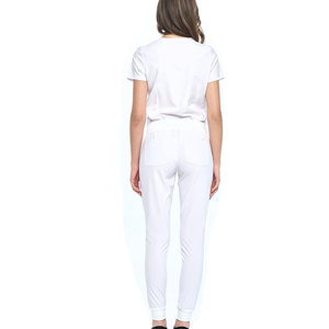 Nurse <b>Uniform</b> <b>Scrub</b> Set for Women Short Sleeve Top Elastic Pants Soft Fabric Hospital Clinic Dental Workwear Comfortable OEM - Product Image 5