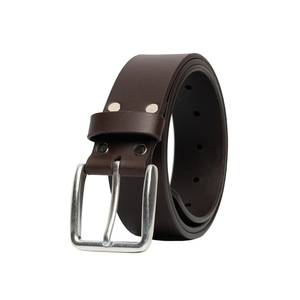 Ceinture décontractée haut de gamme en cuir de vachette pour homme 2026 avec boucle ardillon en alliage, motif uni et design respirant - Product Image 3