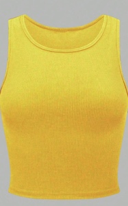 Débardeur court tendance pour femme, coupe ajustée, idéal pour l'été, style décontracté, basique mais de haute qualité, vente en gros - Product Image 3