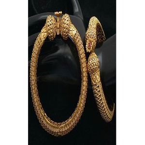 Classy Best Quality Brass Gold Plated Moissanite Kundan Designer Fashion <b>Bangle</b> <b>Bracelets</b> Screw Openable for Wedding - Product Image 1