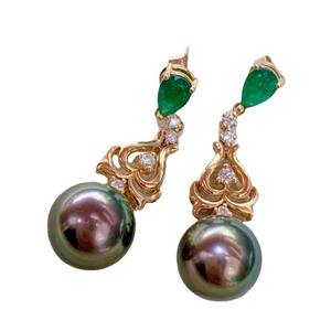 Boucles d'oreilles pendantes en argent sterling 925, version légère, perle naturelle simple, utilisation quotidienne dynamique, taille parfaite de 11-10 mm, cadeau parfait - Product Image 5