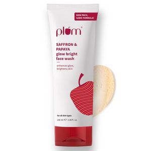 Nettoyant visage illuminateur et éclaircissant à la prune, au safran et à la papaye avec de la vitamine B5 |   Booste l'éclat et illumine la peau |   Pour tous types de peau |   100 ml - Product Image 1