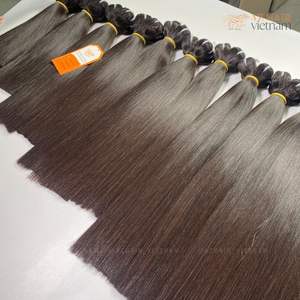 Making <b>Wig</b> From Machine Weft Bone Straight Bundles Raw Virgin Real Vietnamese Human Hair Extensions <b>Cheap</b> Pricelist - Product Image 5