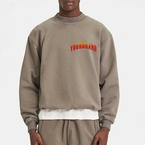 Sweat-shirt à col rond pour homme Coupe classique Coton French Terry Automne Casual Manches longues - Product Image 4