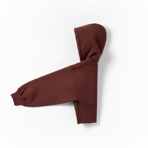 Sweat à capuche unisexe oversize en molleton de couleur unie, à manches classiques, pour l'automne, style décontracté - Product Image 3