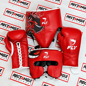 Set de Boxeo de Alta Calidad Personalizado en Color, Hecho de Cuero Genuino con Logotipo, Cierre de Velcro y Cordones Antideslizantes para Muay Thai - Product Image 5