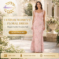 Robe de soirée pour femme, sans manches, en maille, à volants, maxi, formelle