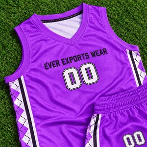 Ensemble de shorts et maillot de basket-ball brodés personnalisés EEW, séchage rapide, maille douce, uniforme de basket-ball athlétique, vêtements de sport, ensemble d'équipe - Product Image 3