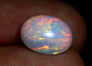 Opale d'Éthiopie naturelle de qualité supérieure, cabochon, pierre précieuse en vrac |   Effet de jeu de couleurs arc-en-ciel |   Pierre classique pour la fabrication de bijoux - Product Image 3