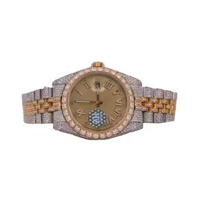 Reloj de Moissanita con Diamantes, Relojes de Lujo Totalmente Automáticos con Diamantes VVS1, Reloj de Moissanita con Diamantes - Product Image 1